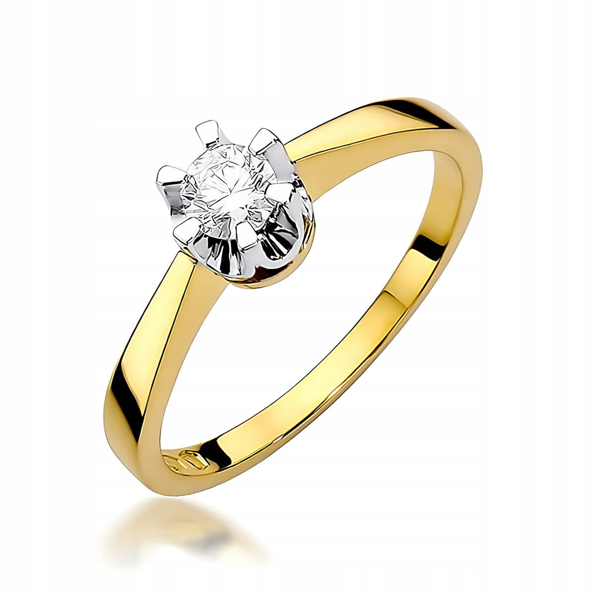 Prstýnek Zlatý 585 s laboratorním diamantem 0.25 ct r22
