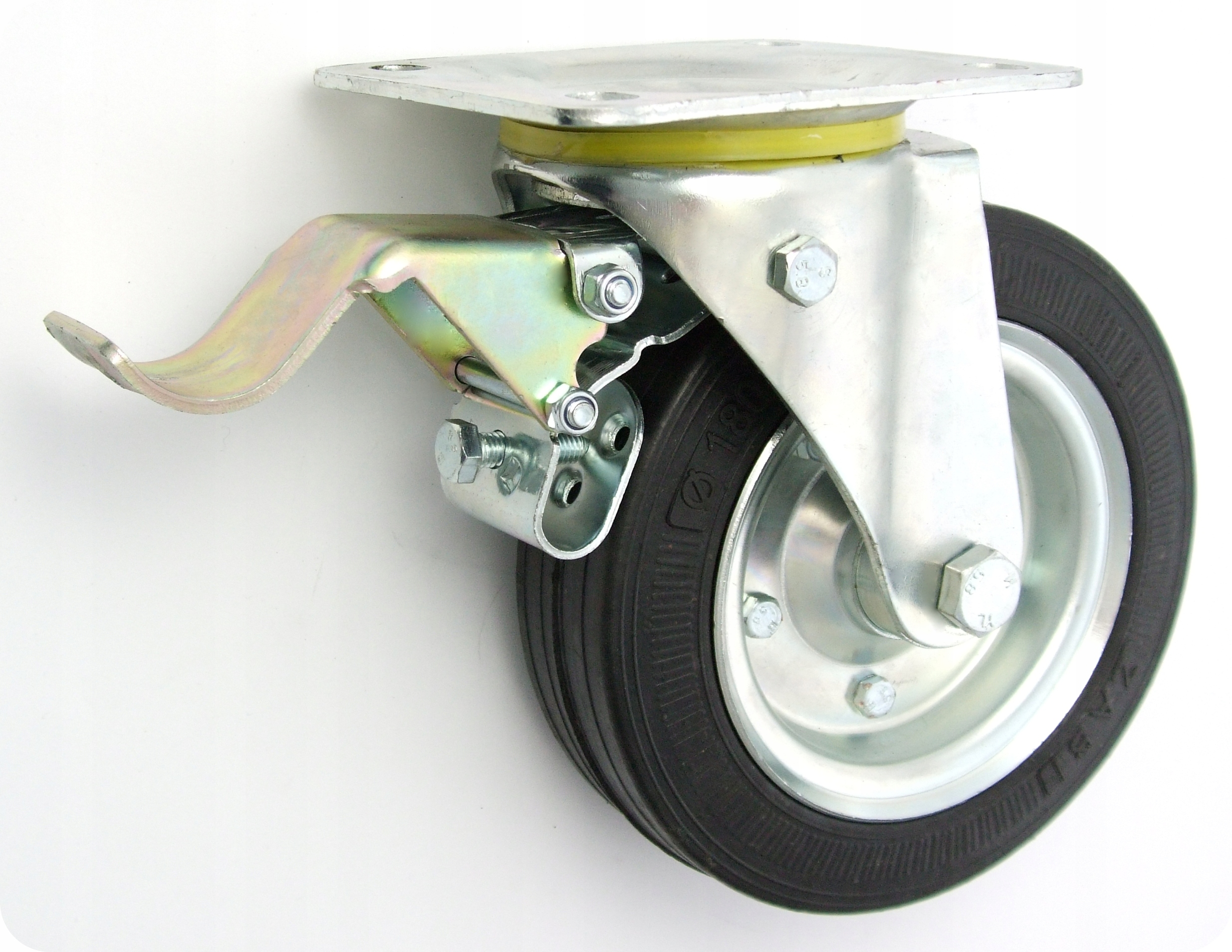 Kolo Kov-guma 180 MM Otočné Pouzdro+brzda 55H