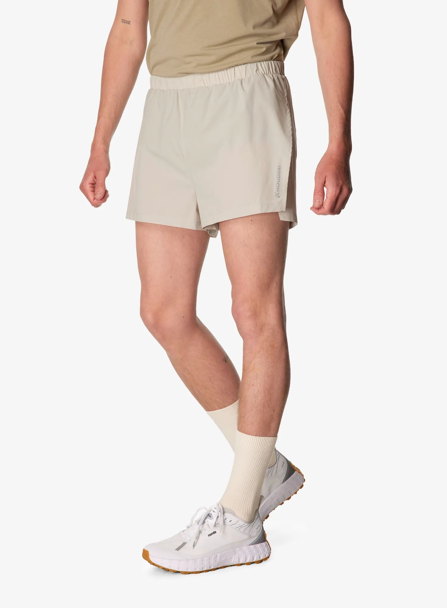 Kraťasy na běhání Houdini Pace Light Shorts zelené, šedé, velikost S
