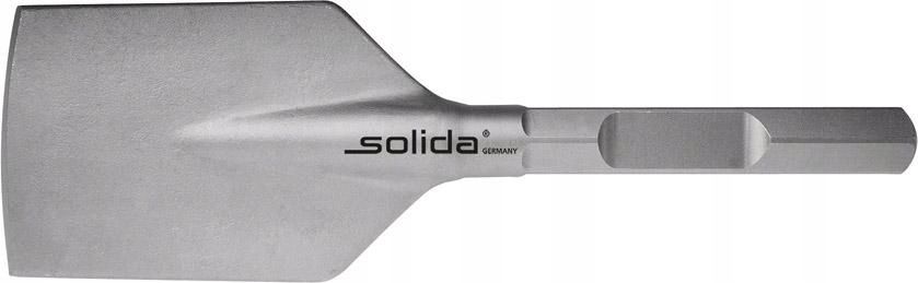 Ploché dláto s řezačkou 400 x 125 mm, šestihranná rukojeť 28 mm, Solida