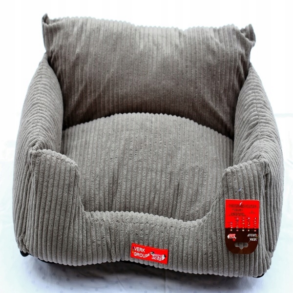 Levně Verk Pelíšek pro psa kočku L Manšestr gaučík tmavá šedá (3139)