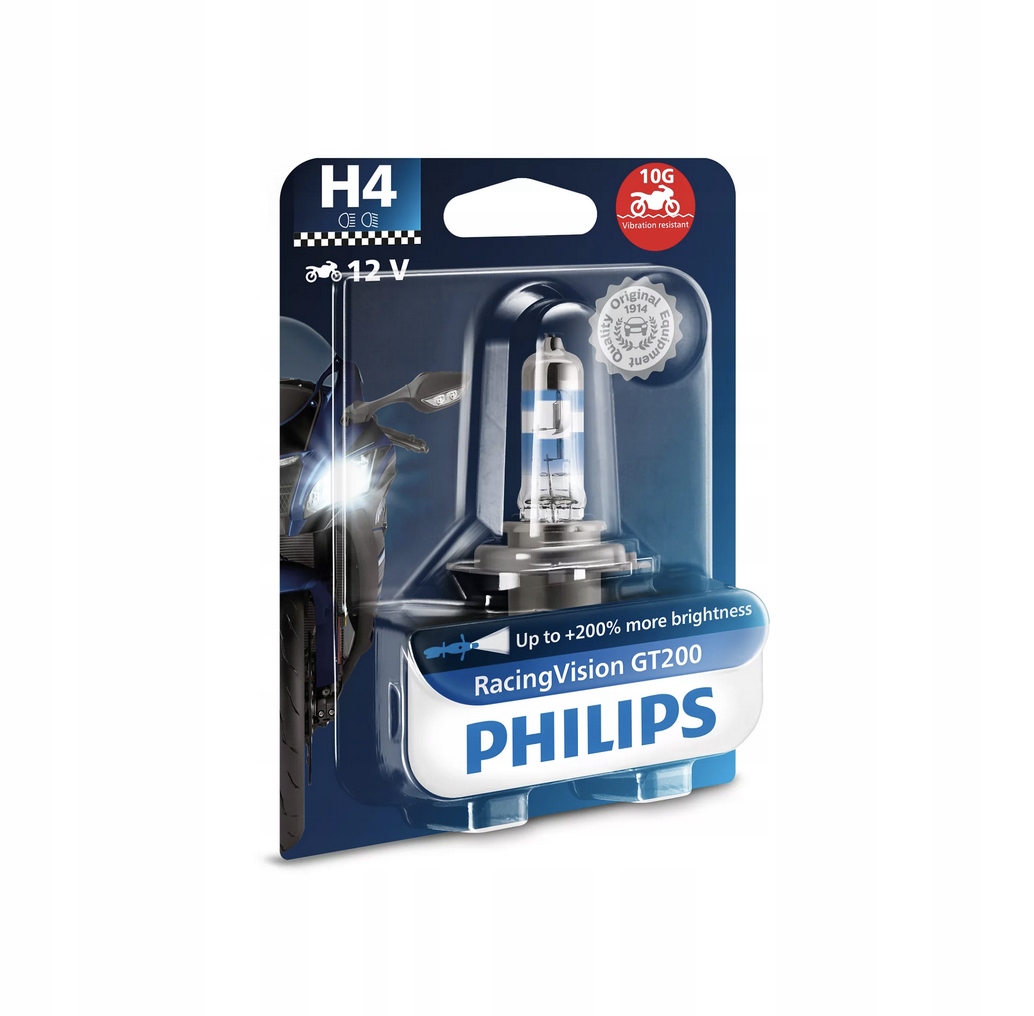 

Philips H4 Racingvision GT200 Motocykl Skuter 1SZT