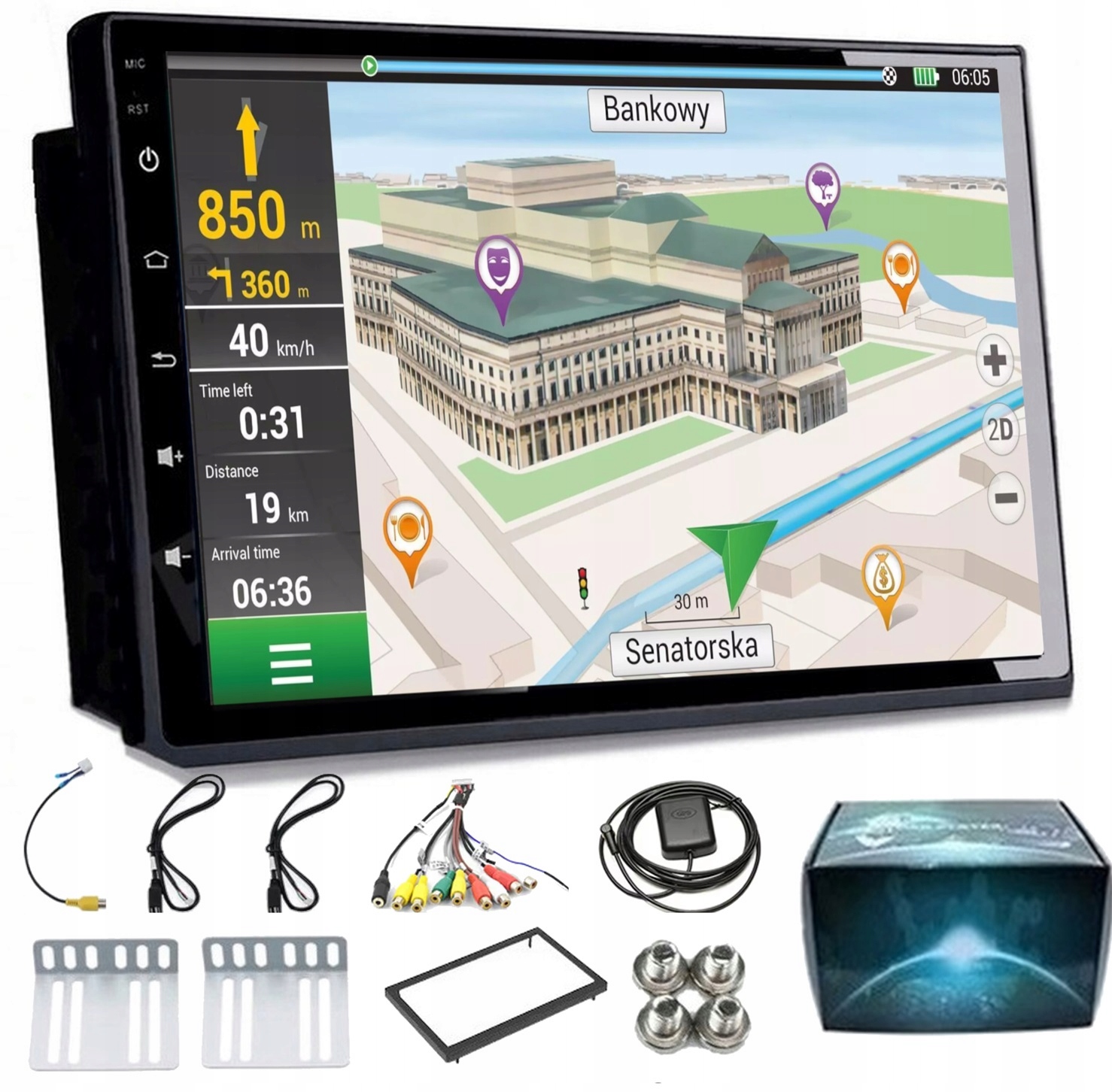 Radio Navigácia Gps 2DIN Android Auto WiFI Rds Carplay Usb Bt 2GB 64GB