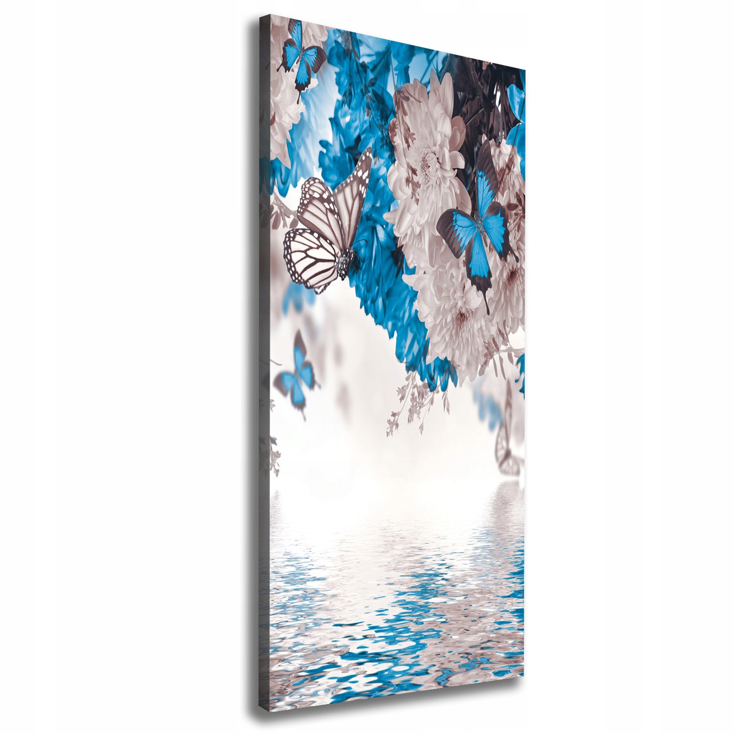 

Foto obraz na płótnie Kwiaty i motyle 50x125 cm