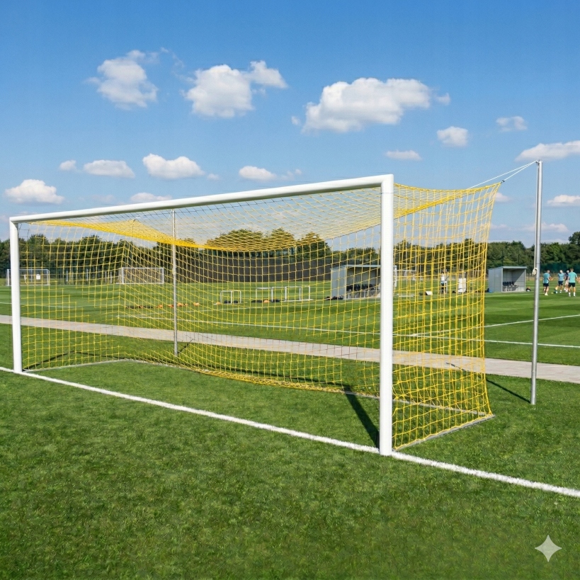 Síť na fotbalovou branku zápasová 7,32 x 2,44 m, tloušťka 4 mm, barva žlutá
