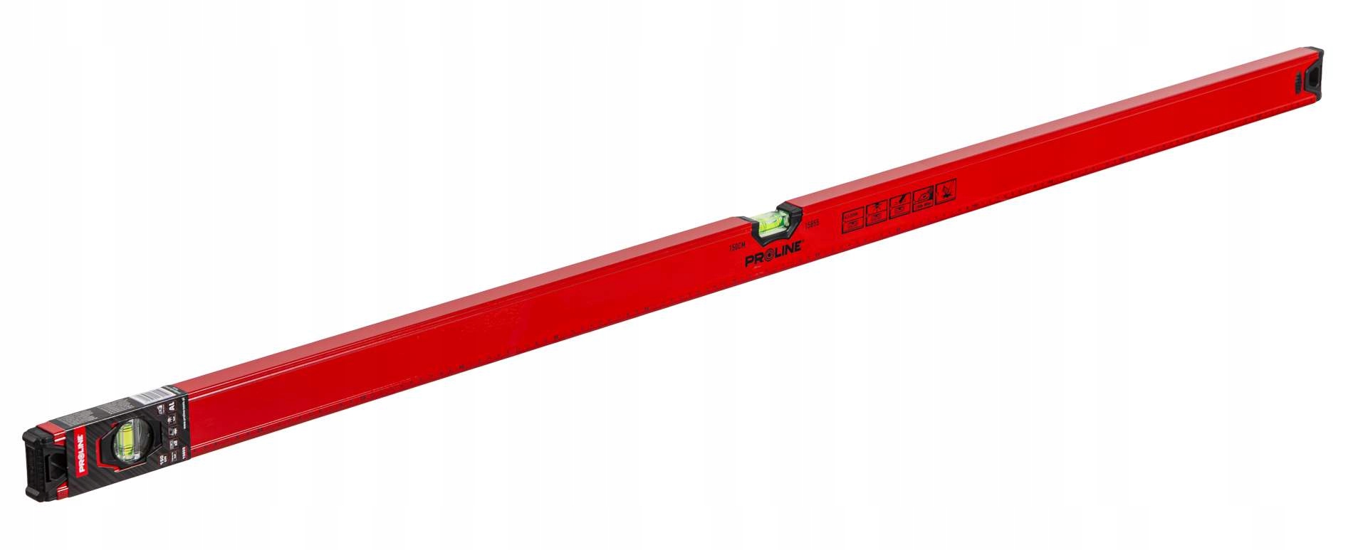 Poziomnica aluminiowa 150cm 1,5m 2 libelki 1mm/1m Standard Proline 15855