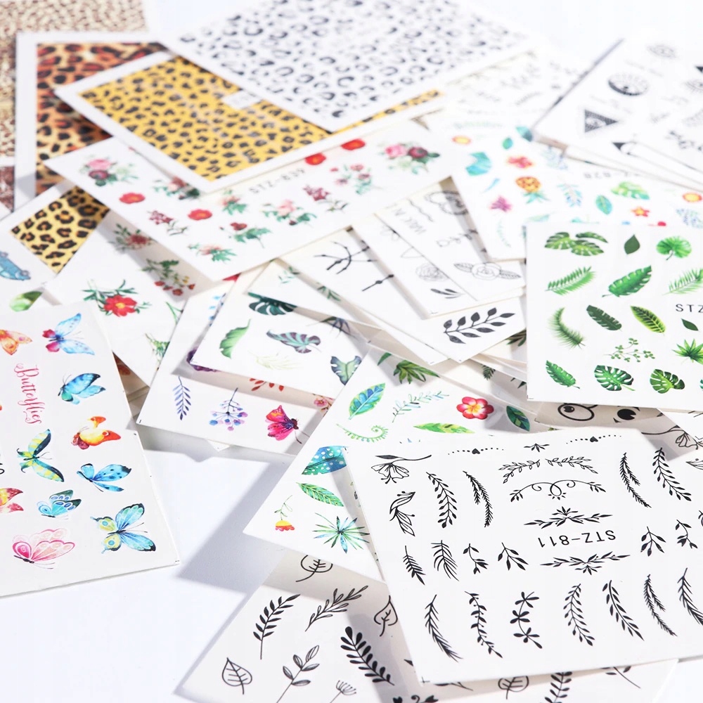 

40x Naklejki Wodne Na Lakier Hybrydowy Naklejka