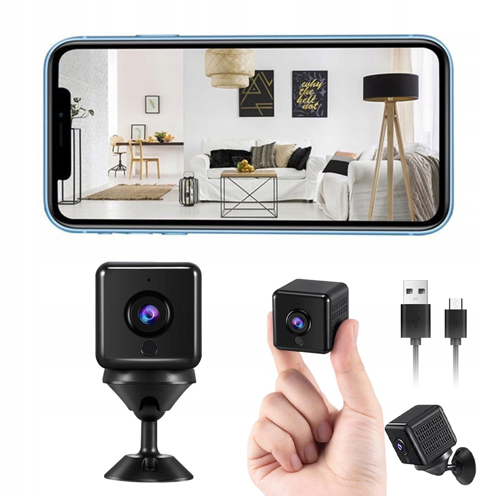 Mini Bezdrátová Kamera S Nočním Viděním Pro Monitorování Interiéru