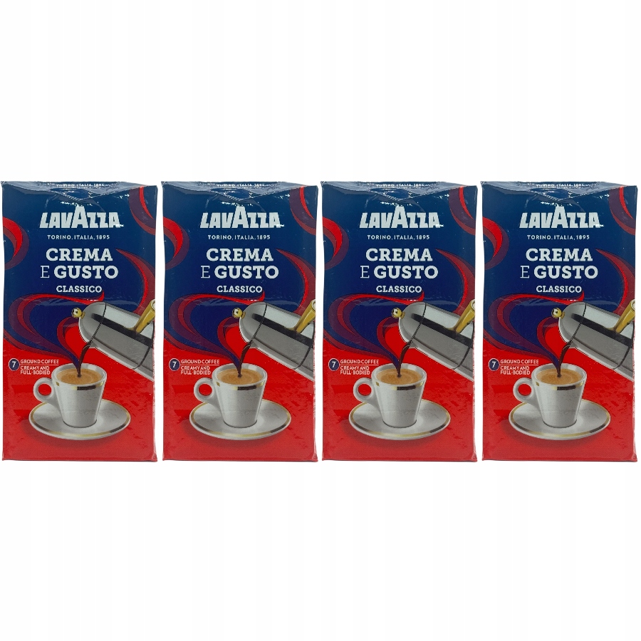 Levně 4x Lavazza Crema e Gusto Classico Mletá káva 250g