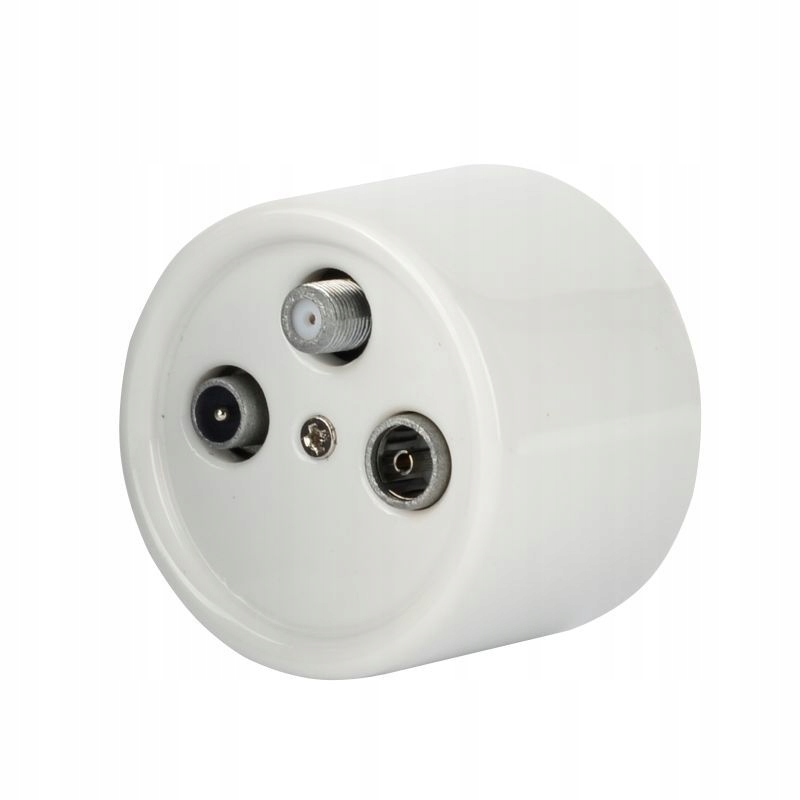 Keramická Satelitní Tv Zásuvka Na Omítku, Bílá
