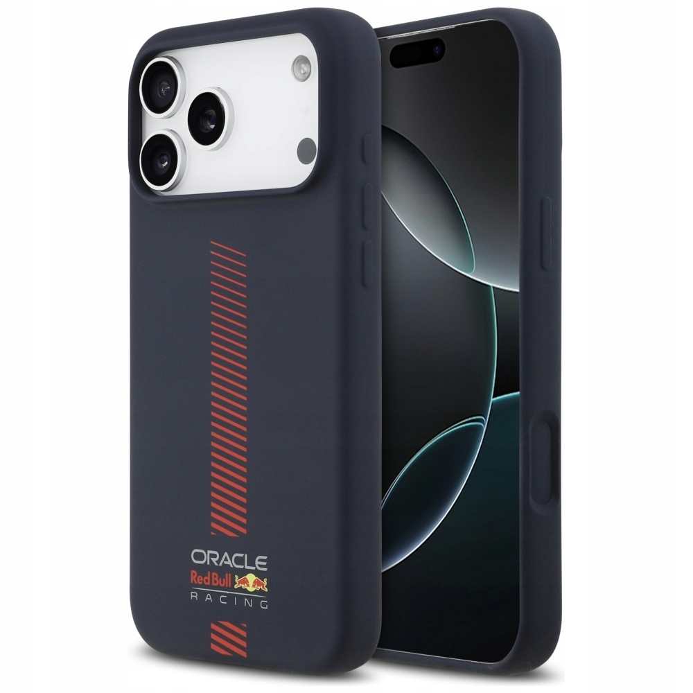 Pouzdro Red Bull Silicone Powerbar MagSafe pro iPhone 17 Pro Max, tmavě modré