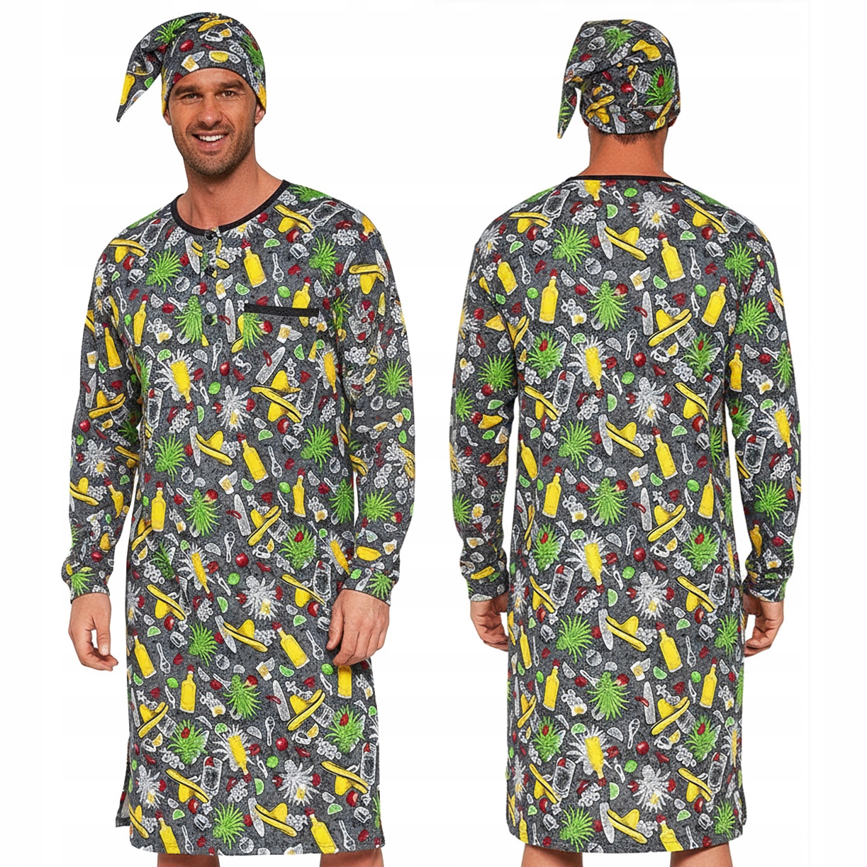 Pánská Noční Košile Cornette Pyžamo s županem Náhodné vzory XL