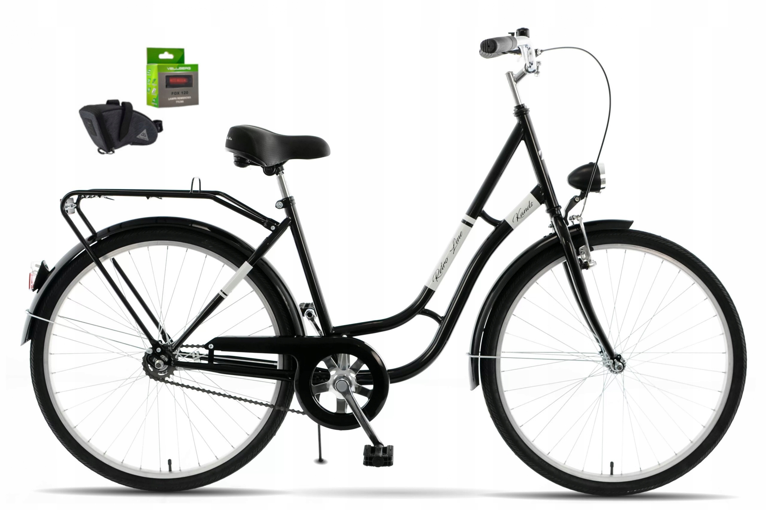 Rower Damski Miejski 26 Kands Laguna Retro Czarny