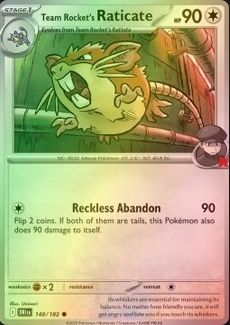 Pokemon TCG - Destined Rivals - Team Rocket's Raticate (DRI 148) - Reverse