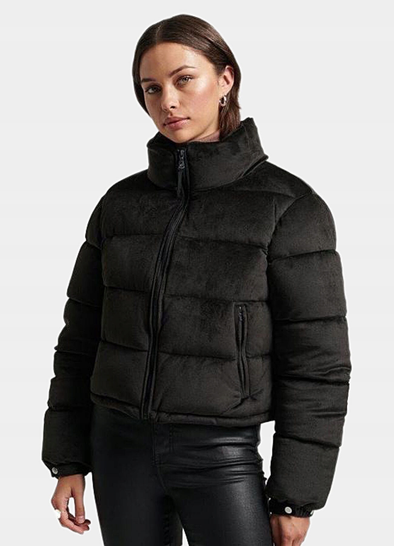 Superdry Černá Velurová Bunda (40)