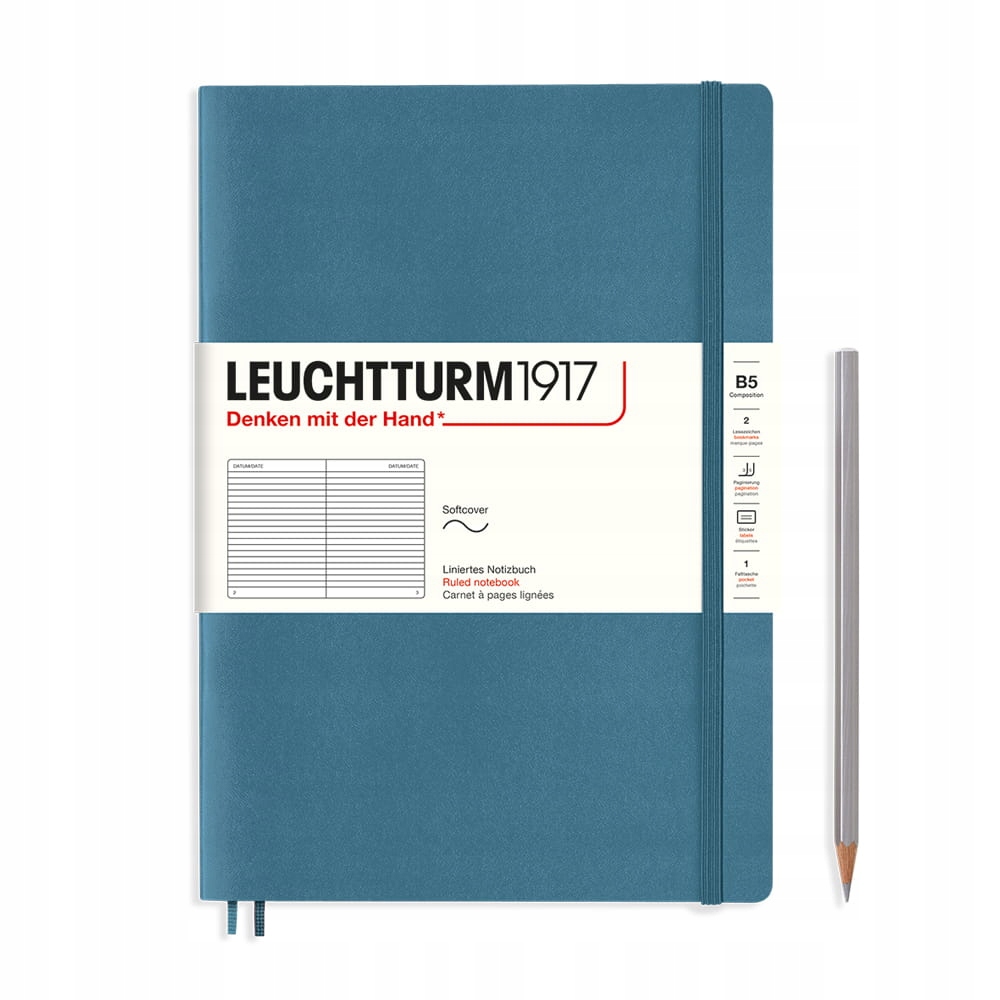 Notatnik Leuchtturm1917 Composition B5, Linie, Stone Blue