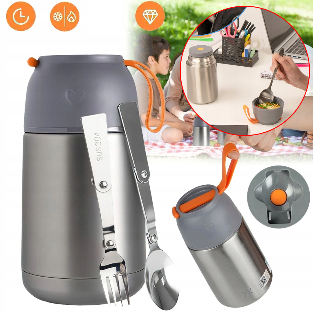 Termoska Na Jídlo 650 ML Ocelová Termonádoba Prémiové Kvality