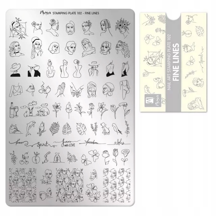 Blaszka do stempli Moyra 102 Fine Lines