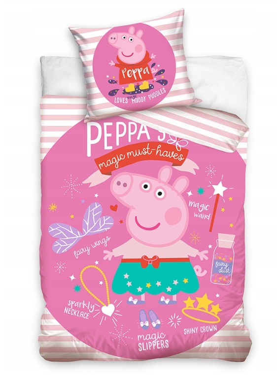 

Pościel Świnka Peppa Pepa George 140X200 Bawełna