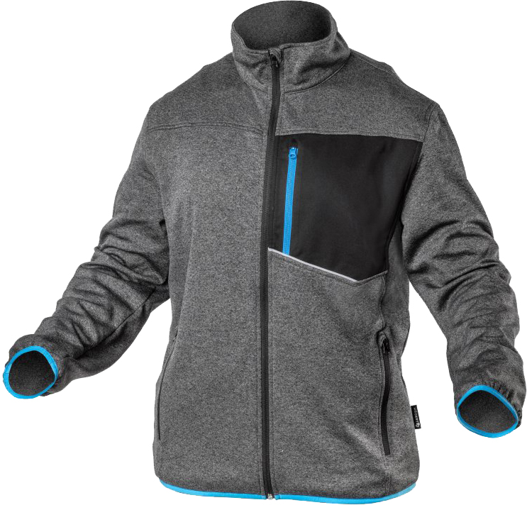 Nister bluza techniczna szary melanż/niebieska XL