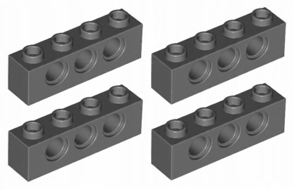 

Lego Technic klocek 1x4 c.szary 4 szt 3701 Nowy
