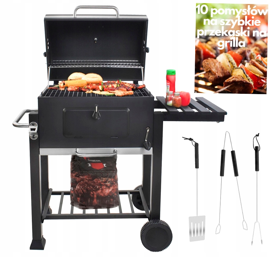 

Grill Węglowy Dwa Ruszty Duży Węglowy +bonus