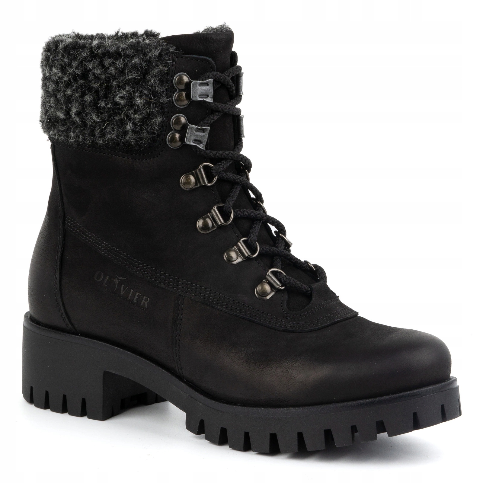 Dámské kožené kotníkové Kotníkové Boty , zimní zateplené boty, 330BB, černé, velikost 37