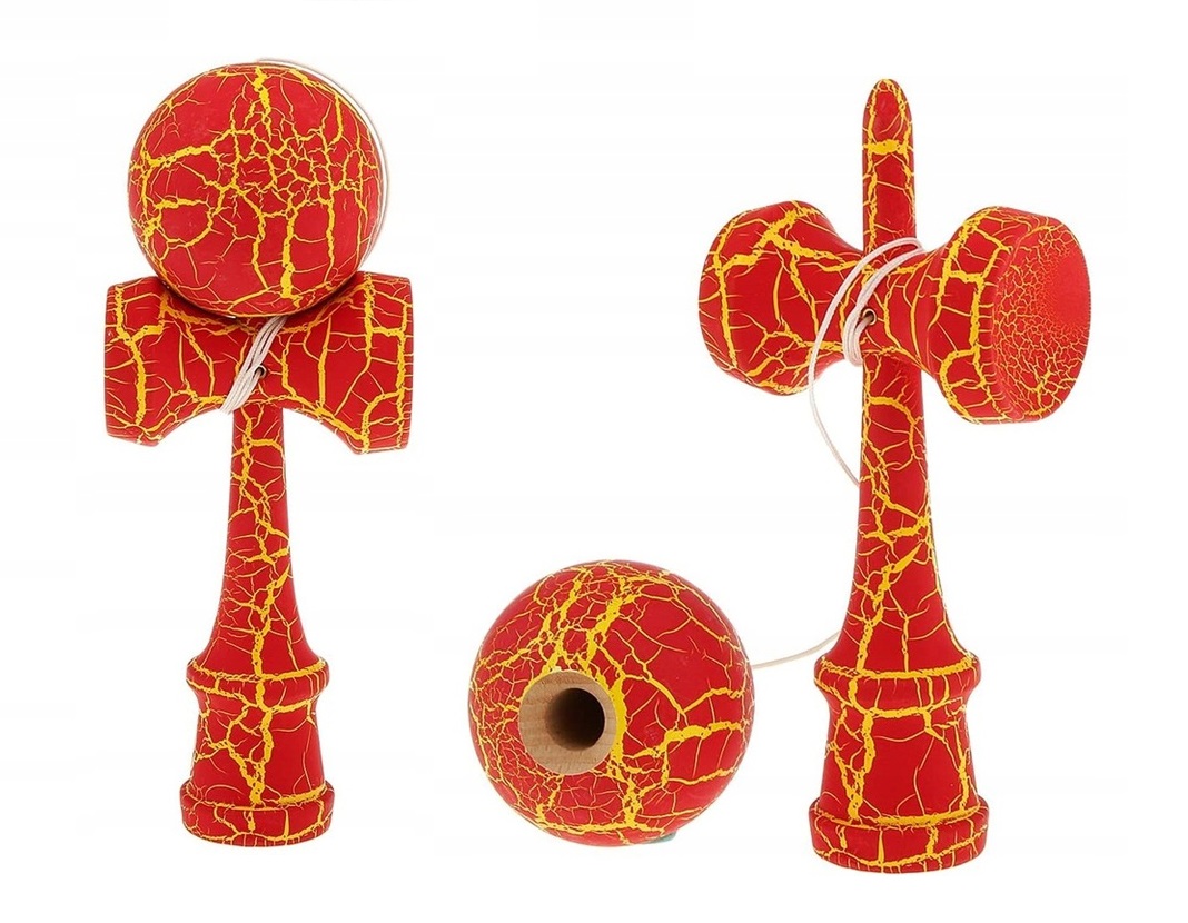 HIT KENDAMA DREWNIANA GRA JAPOŃSKA RED-YELLOW