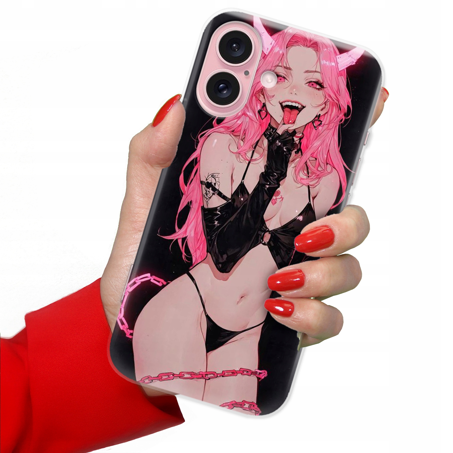 Pouzdro pro iPhone 16 Case Pancerne Odolné Pink Dark Naughty Trvalé Vzory