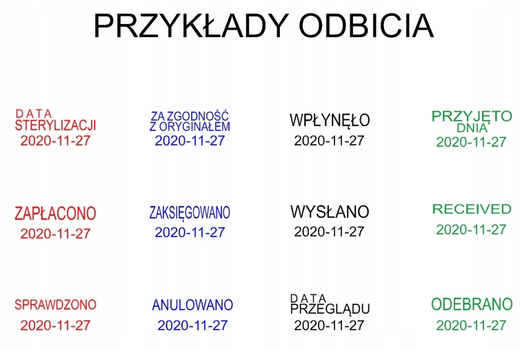 NAJLEPIEJ SPOŻYĆ PRZED - mały datownik z tekstem Kształt Prostokątna