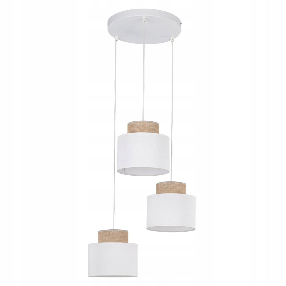 Závesné svietidlo Duo White Juta 2594 Tk Lighting
