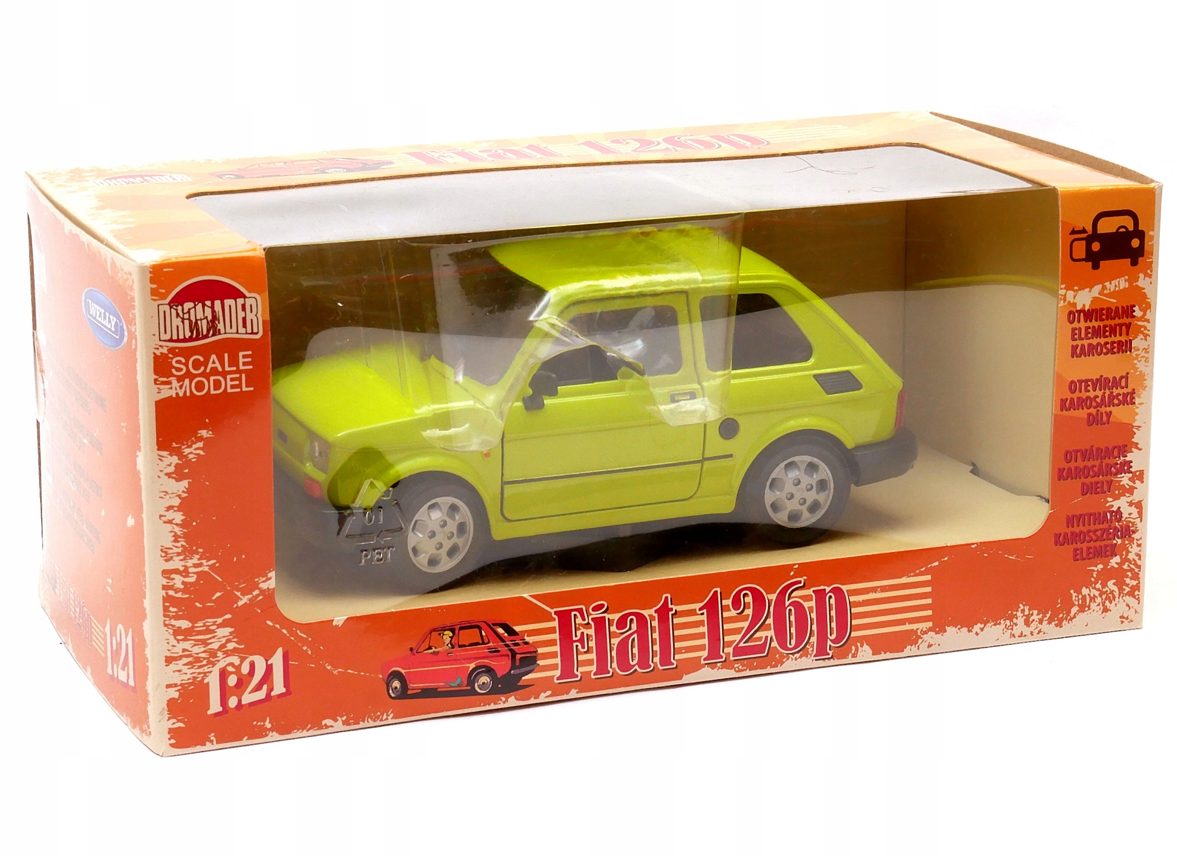 Fiat 126p batole miminko kašlání Prl 1:21 seledinový