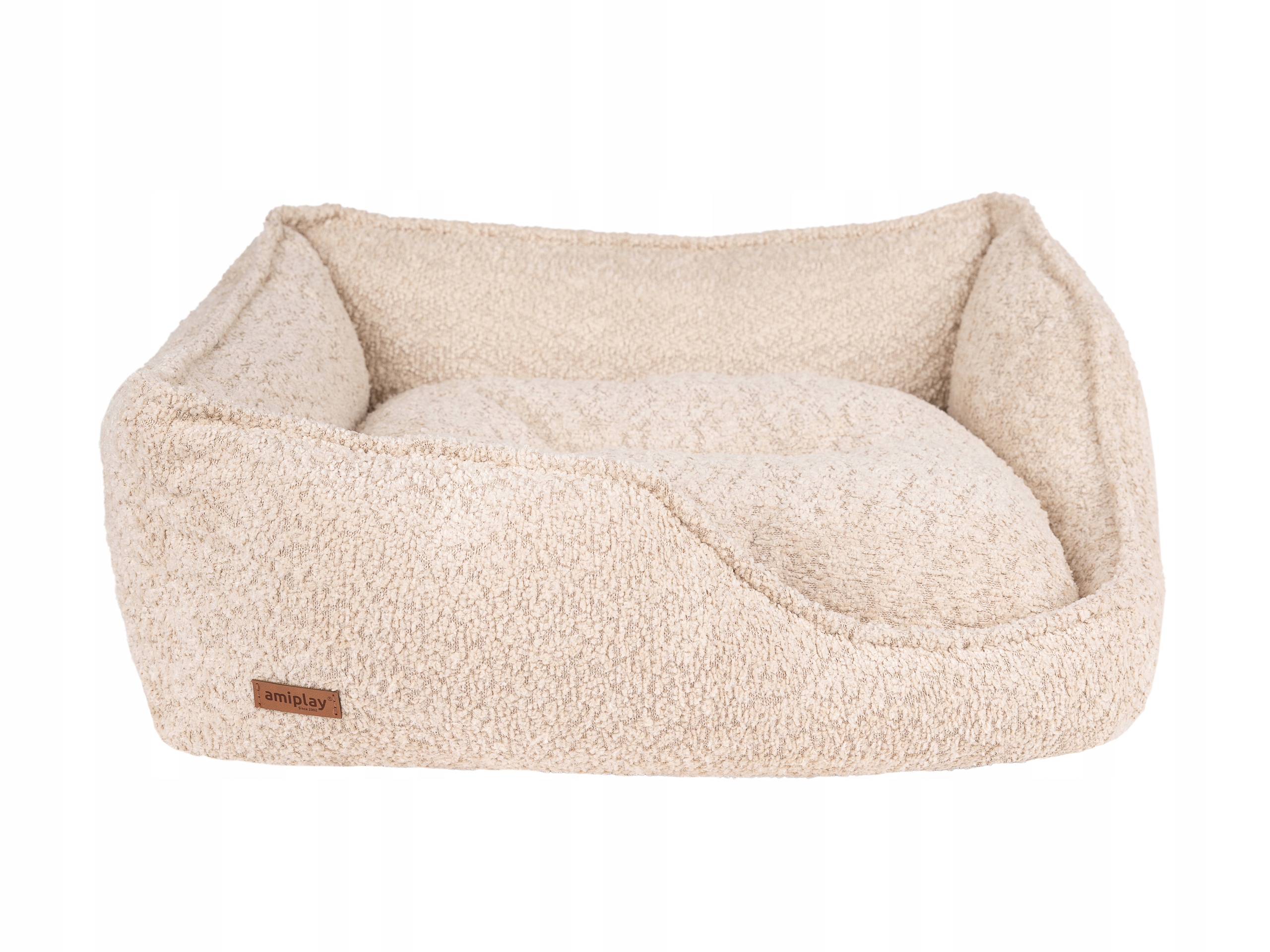Levně Amiplay Prato Pelíšek s paměťovou pěnou pro psa Sofa M Béžová