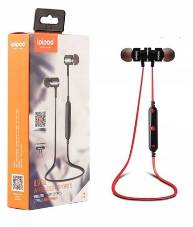 

Słuchawki Bluetooth iPipoo IL97BL Czarno-czerwone