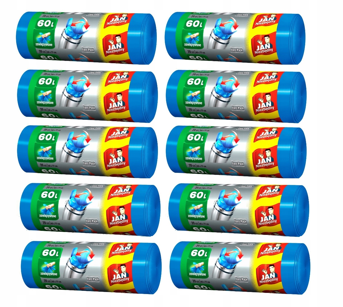 

Jan Niezbędny Worki Na Śmieci Niebieskie 60l x 10