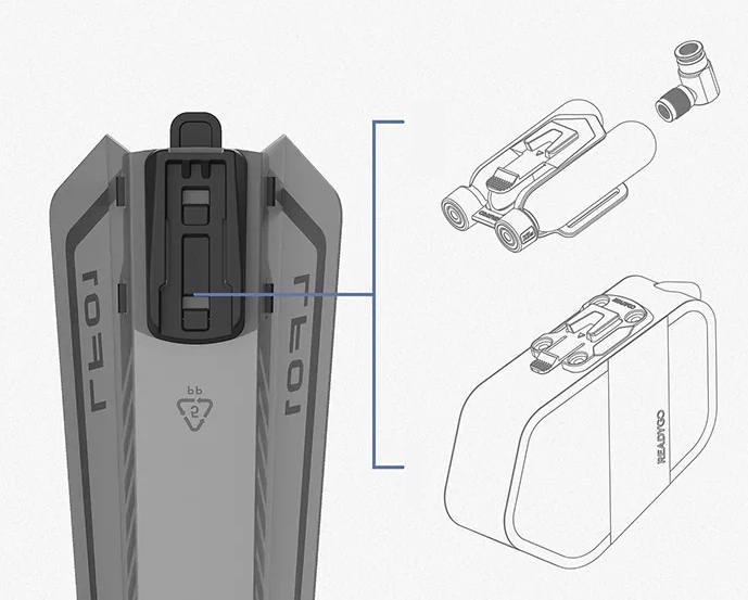 GLOW BIKE FENDER Lekki Błotnik Modułowy z Lampką LED Rodzaj tylny