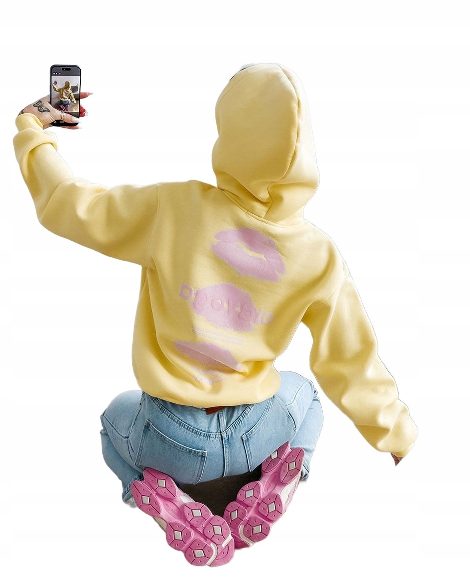 Bluza damska Olavoga Lucky Mindset 2026 żółta S