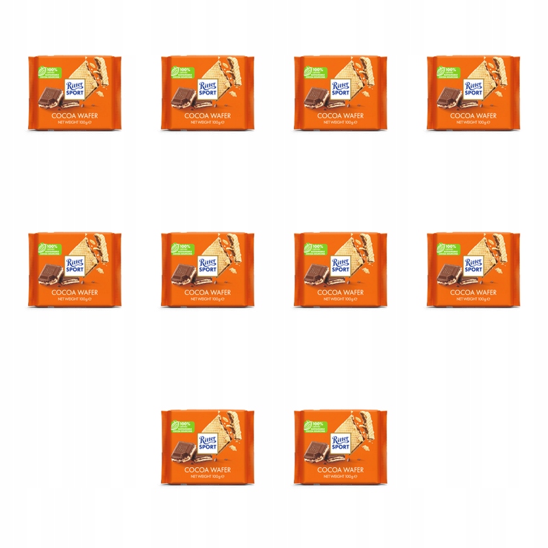 Ritter Sport čokoláda s oplatkou 100 g X10