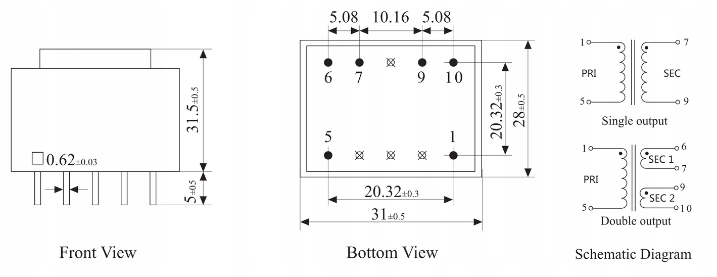 PE2818S-I-3VA-230V/15V Transformator EAN (GTIN) 8706433170335