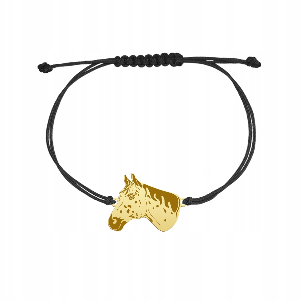 Zlatý náramek s koněm Appaloosa 925 Šperky jako Dárek Gravírování