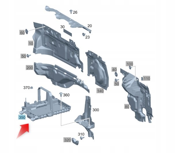 Rám Upevnění Základna Akumulátoru Mercedes A1776204201