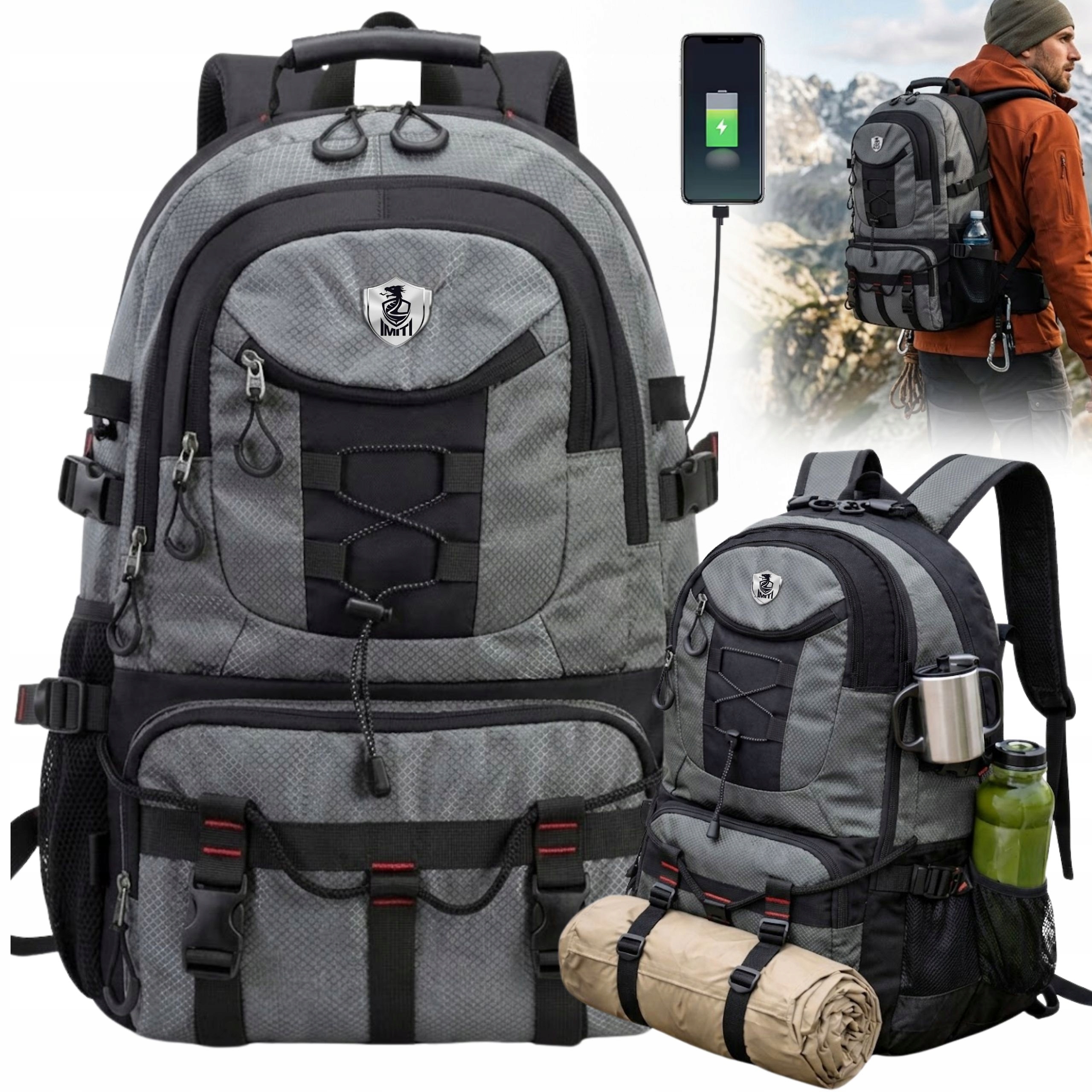 Plecak Turystyczny Trekkingowy Górski W Góry Sportowy 40L Męski Damski