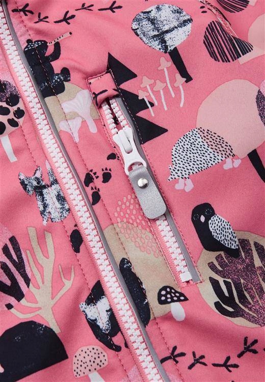 Kurtka reima softshell, Vantti, Różowy Materiał dominujący poliester