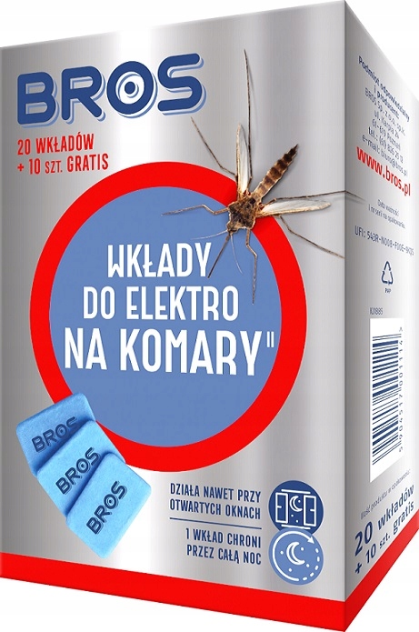 

Płytki do elektrofumigatora Bros na komary 30szt