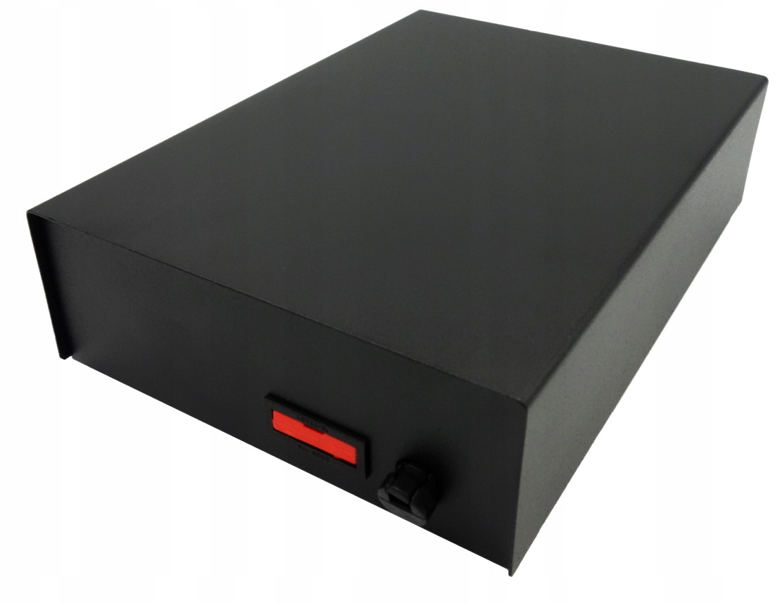 Obudowa metalowa T42 Czarna bezpiecz.140x190x50mm