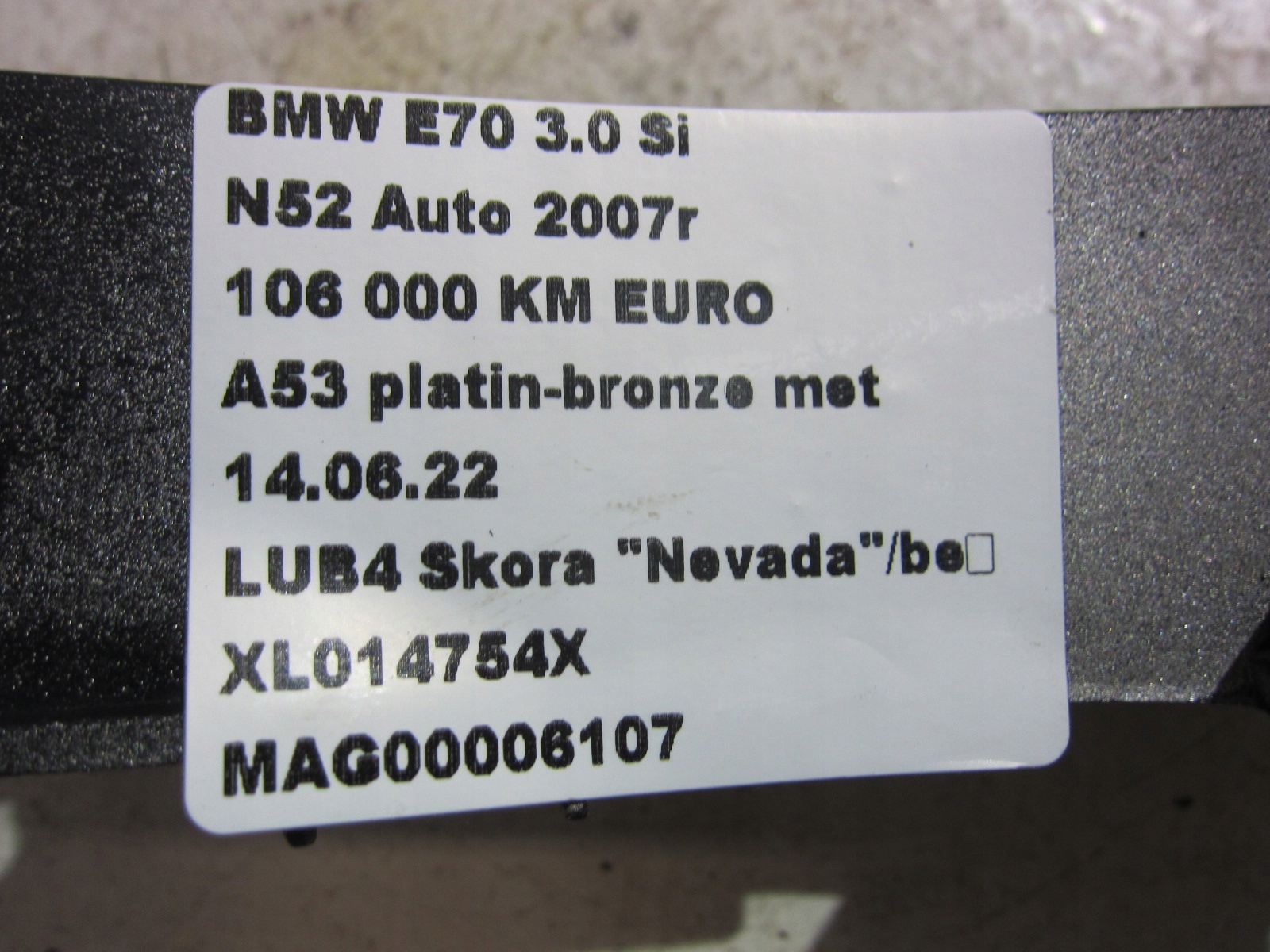 BMW X5 E70 Supporto sinistra staffa Paraurti 7165471
