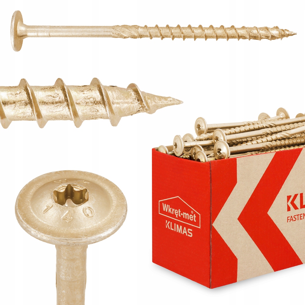 

Wkręty Konstrukcyjne Talerzowe Drewna Torx 8x140