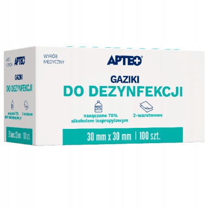 

Gaziki do dezynfekcji Apteo, 100 sztuk