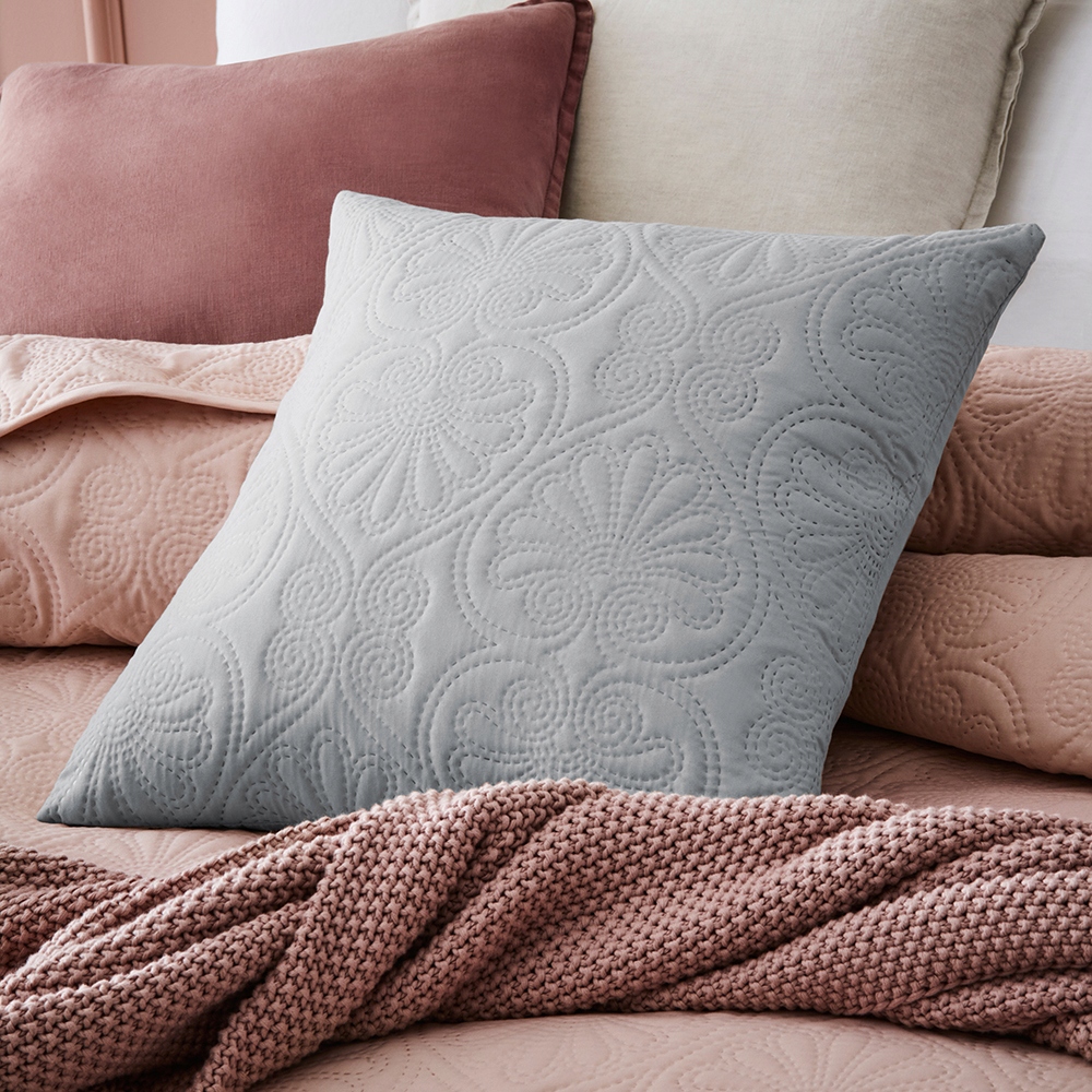 Poszewka Dekoracyjna Ozdobna na Poduszkę Jasiek Leila Szara Jasna 45x45 Kod producenta Ozdobna na Poduszke Szara Laila do Sypia