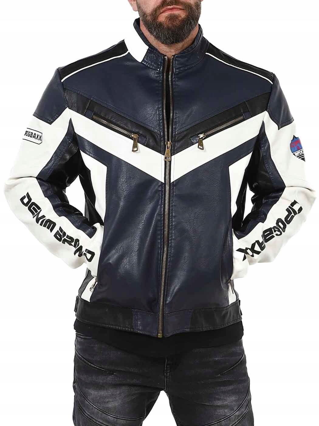 Motocyklová bunda z eko kůže Biker s podšívkou Regular Cipo and Baxx